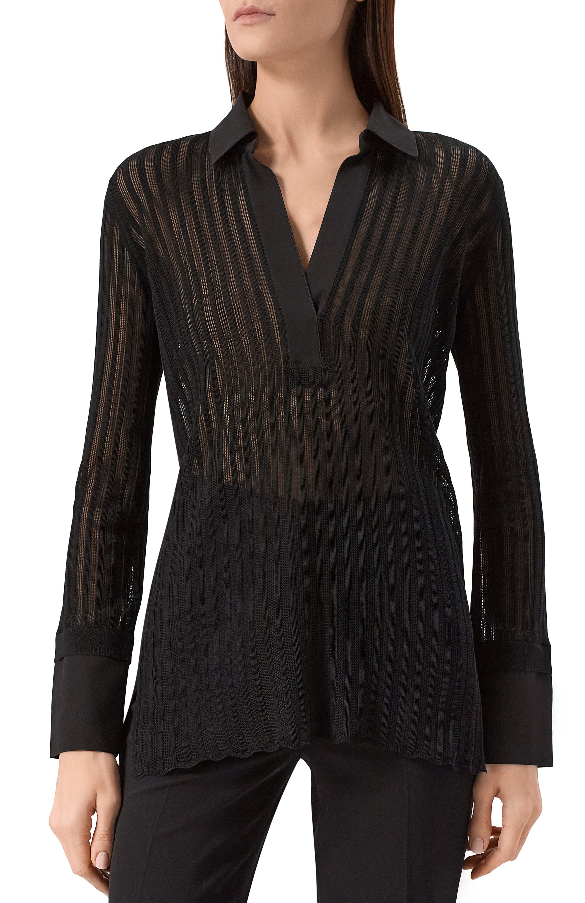 Шелковое поло AGNONA, арт. KD09018/8S180M, фото 3