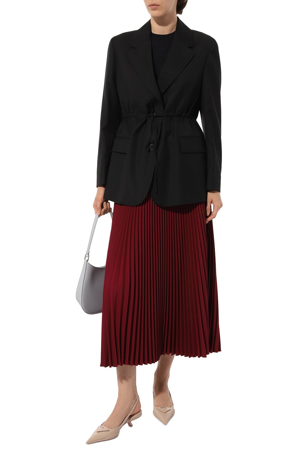 Плиссированная юбка PRADA, арт. P199N-1OES-F0399-182, фото 2
