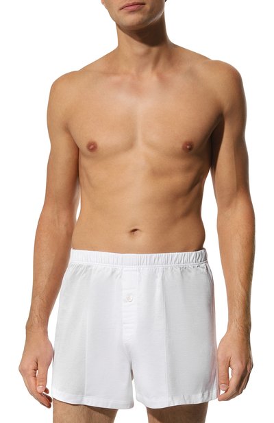 Хлопковые боксеры HANRO белого цвета по цене 10190 руб., арт. 073505., фото 2 Хлопковые боксеры HANRO, арт. 073505., фото 2
