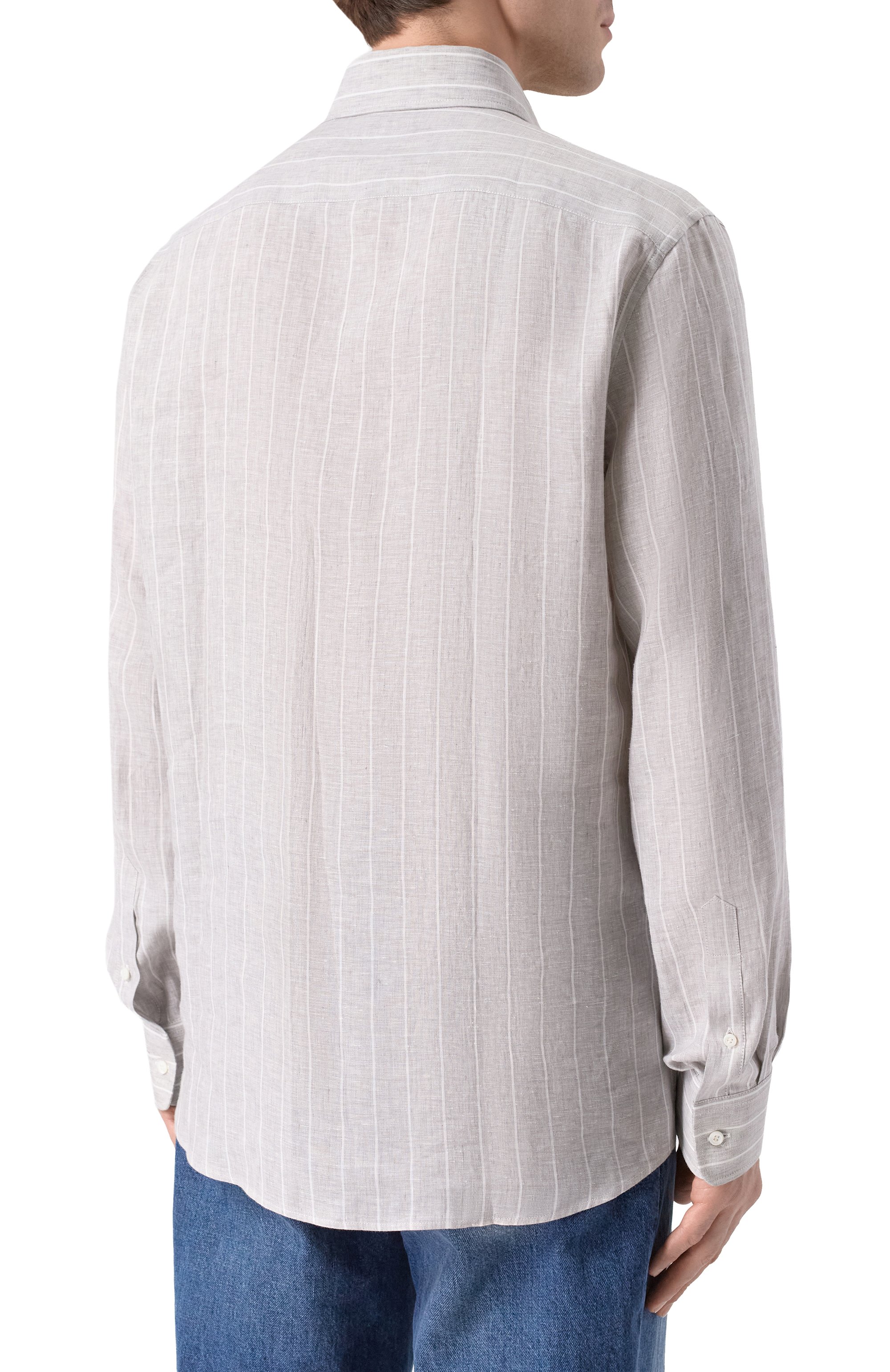 Льняная рубашка BRUNELLO CUCINELLI, арт. MA6860627, фото 4