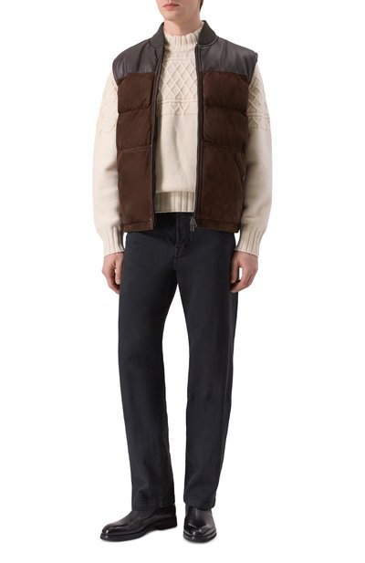 Мужской свитер из шерсти и кашемира KITON, арт. UMM071902