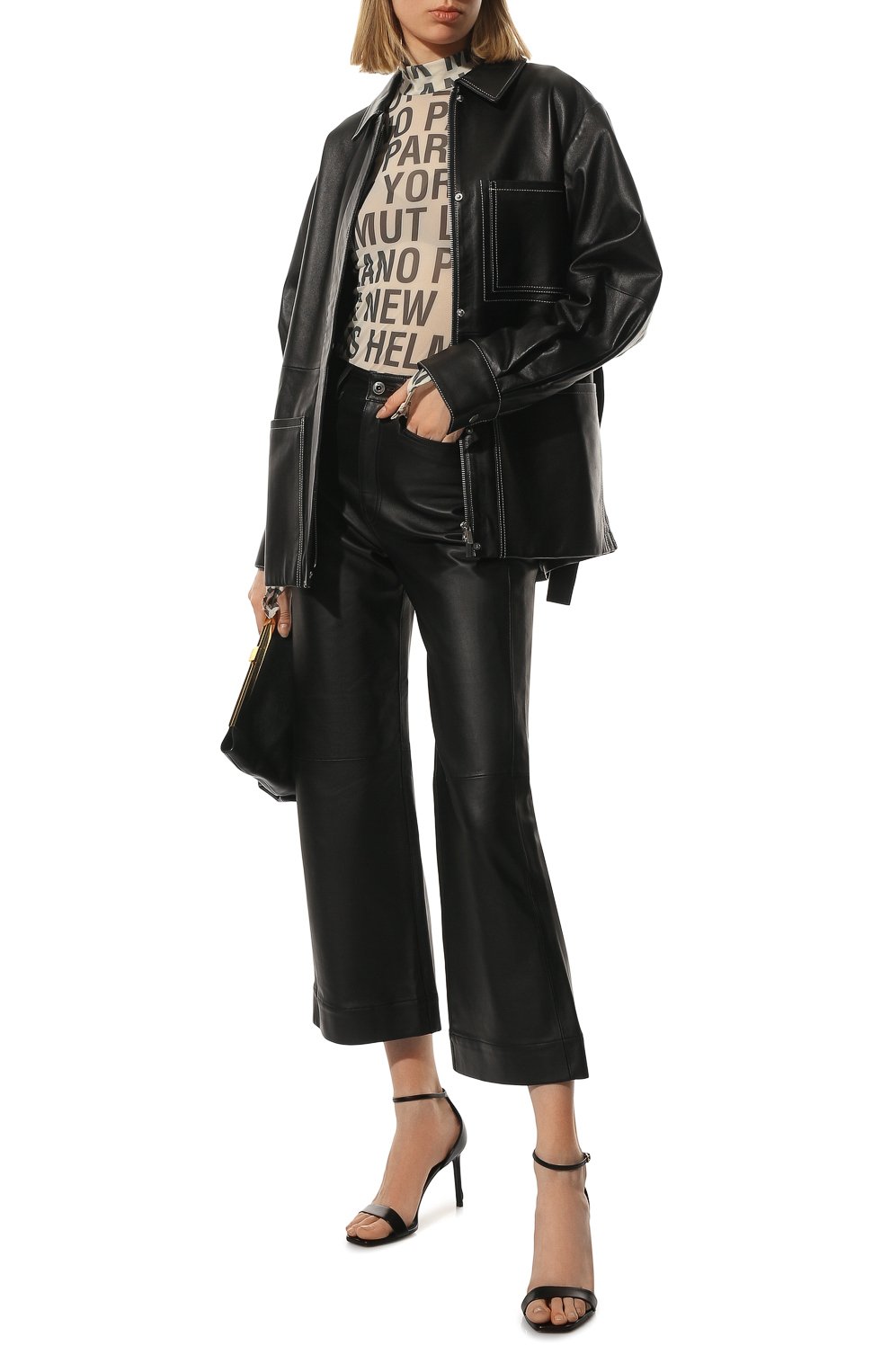Топ HELMUT LANG кремового цвета по цене 32950 руб., арт. L09HW510, фото 2 Топ HELMUT LANG, арт. L09HW510, фото 2