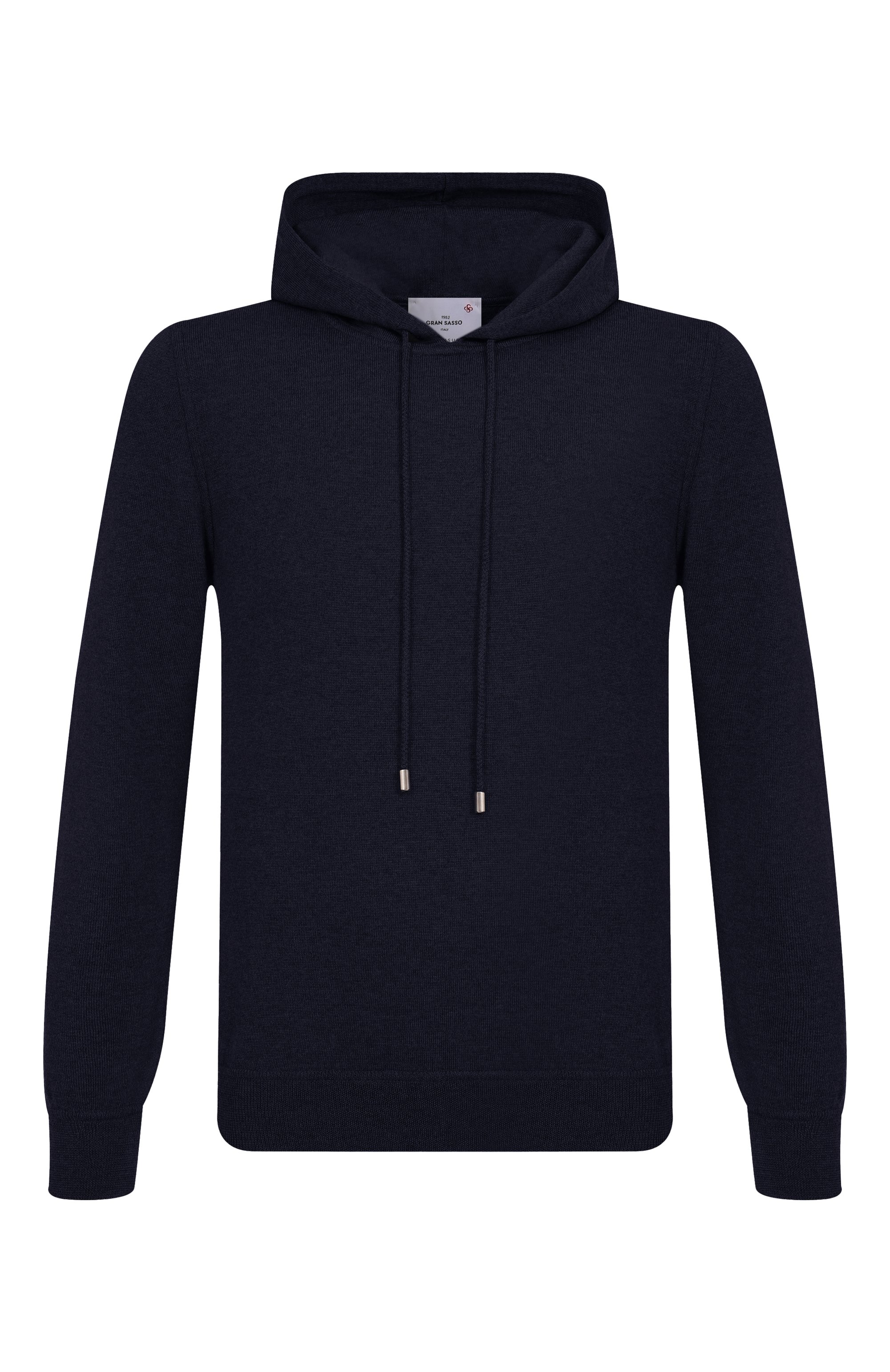 Шерстяное худи GRAN SASSO темно-синего цвета по цене 38300 руб., арт. 57122/14801, фото 1 Шерстяное худи GRAN SASSO, арт. 57122/14801, фото 1