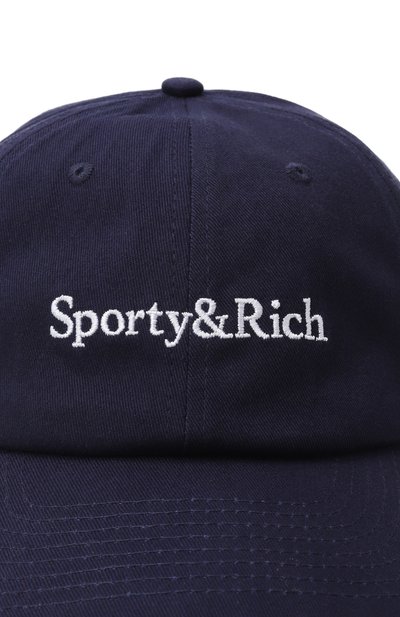 Хлопковая бейсболка SPORTY AND RICH, арт. AC07964300BL106, фото 3