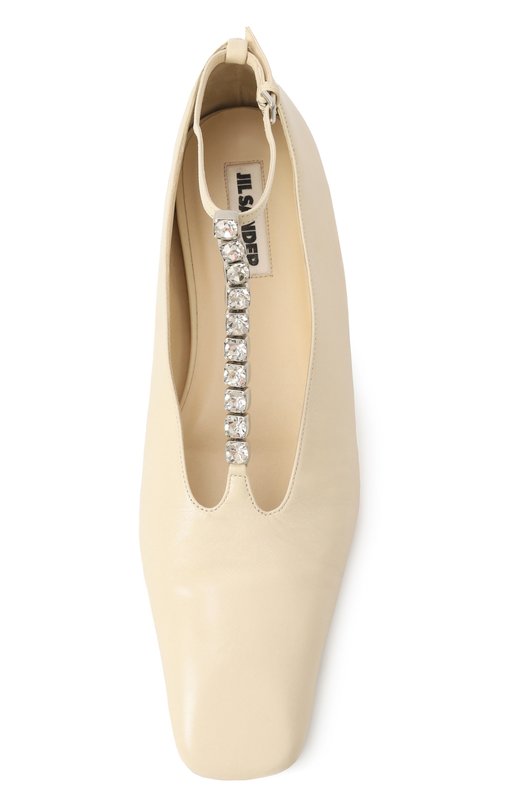 Кожаные балетки Jil Sander J15WZ0021/P4864 Кремовый  J15WZ0021/P4864 Фото 6