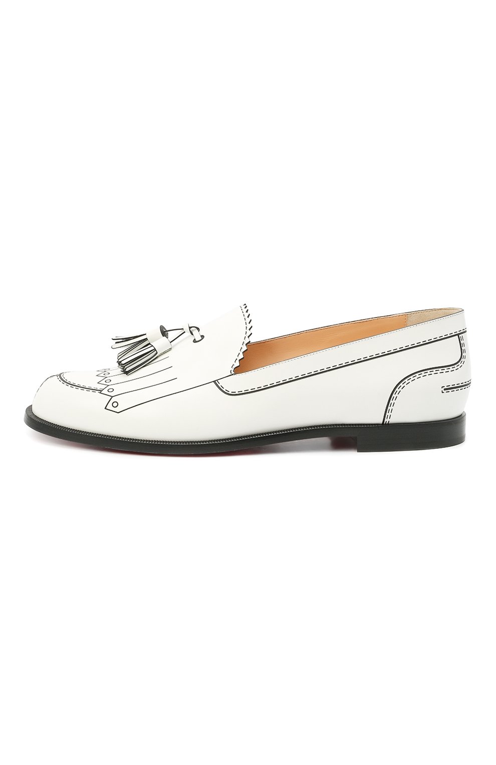 Кожаные лоферы trompinetta CHRISTIAN LOUBOUTIN, арт. 3200200/TR0MPINETTA FLAT, фото 3