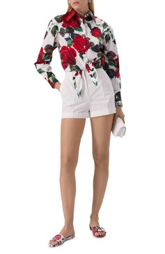 Женские шлепанцы DOLCE & GABBANA разноцветного цвета, арт. CW2215/A6L05 | Фото 2 (Материал сплава: Проставлено; Материал внешний: Экокожа; Подошва: Плоская; Каблук высота: Низкий; Драгоценные камни: Проставлено)