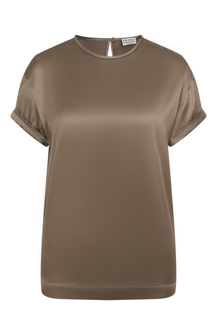 Женский атласный топ BRUNELLO CUCINELLI, арт. MPC59DE310