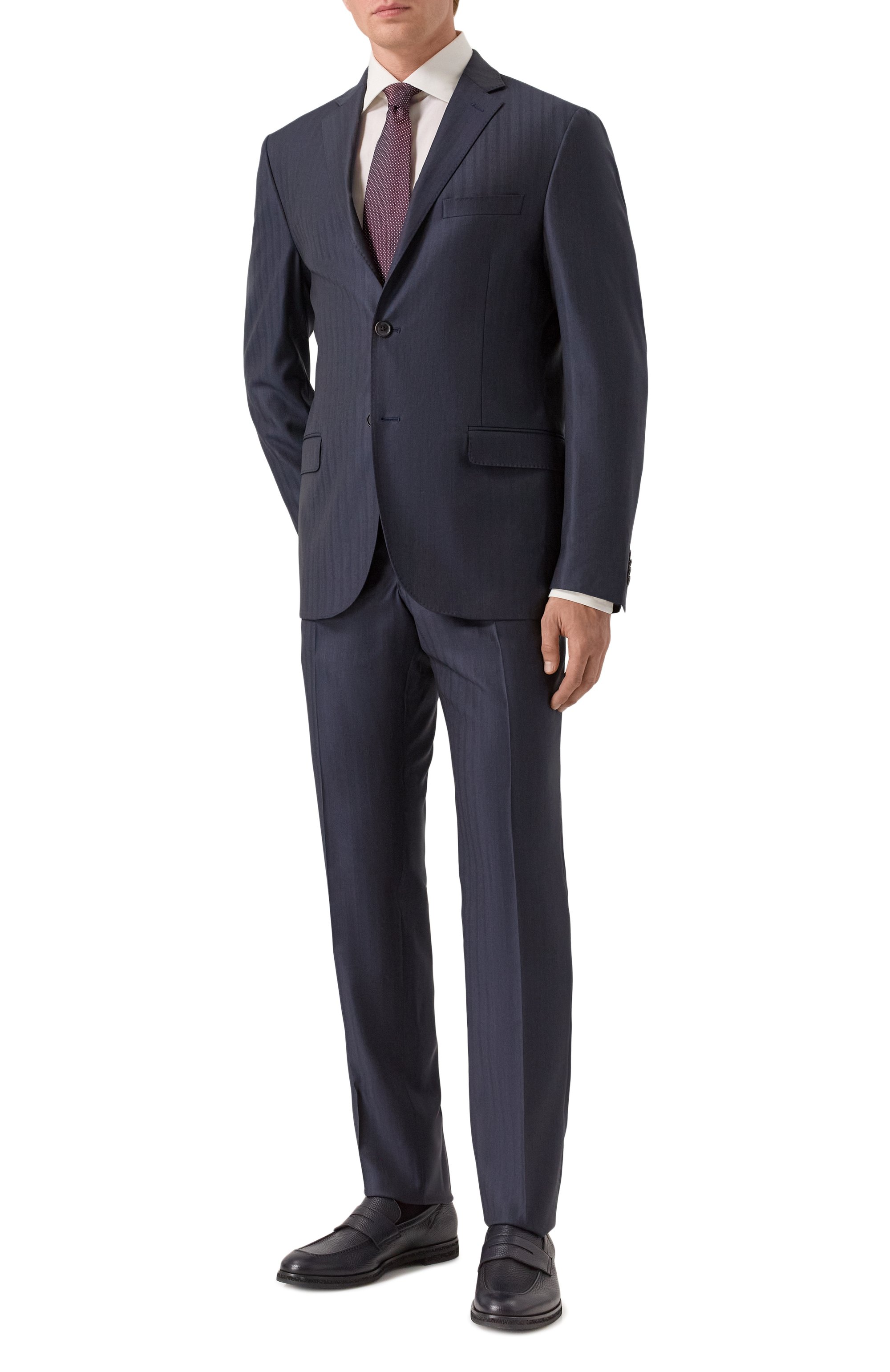 Шерстяной костюм CORNELIANI темно-синего цвета по цене 192500 руб., арт. 266005-2617202_SET, фото 1 Шерстяной костюм CORNELIANI, арт. 266005-2617202_SET, фото 1