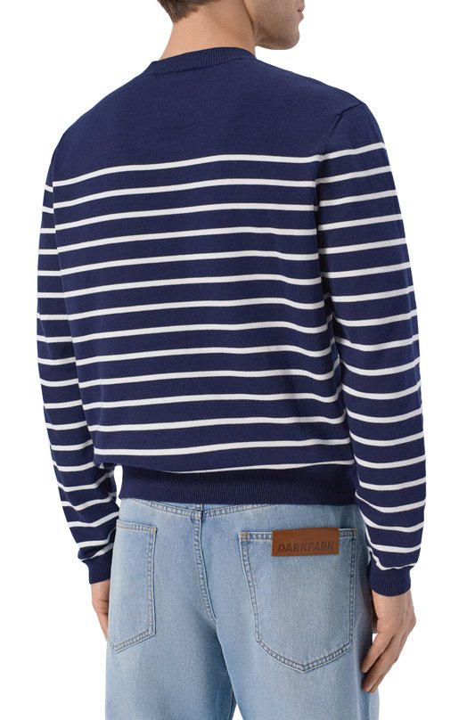 Хлопковый джемпер Dsquared2 S74HA1596/D13199 Синий  S74HA1596/D13199 Фото 4