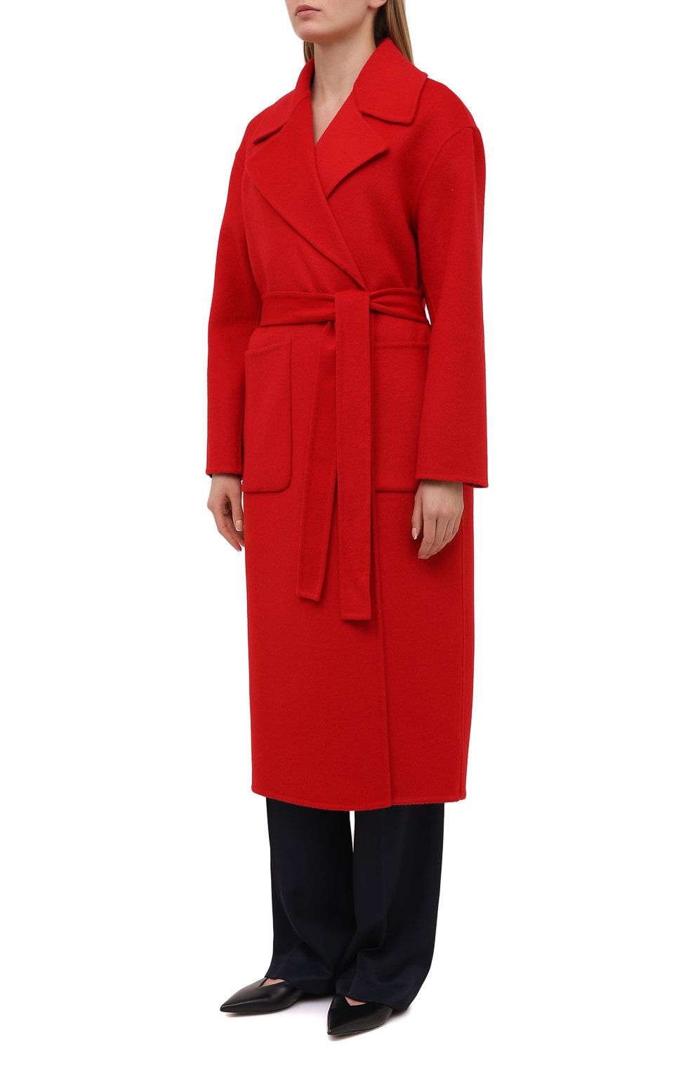 Шерстяное пальто MICHAEL MICHAEL KORS красного цвета по цене 48050 руб., арт. MF02J7PGBX, фото 3 Шерстяное пальто MICHAEL MICHAEL KORS, арт. MF02J7PGBX, фото 3