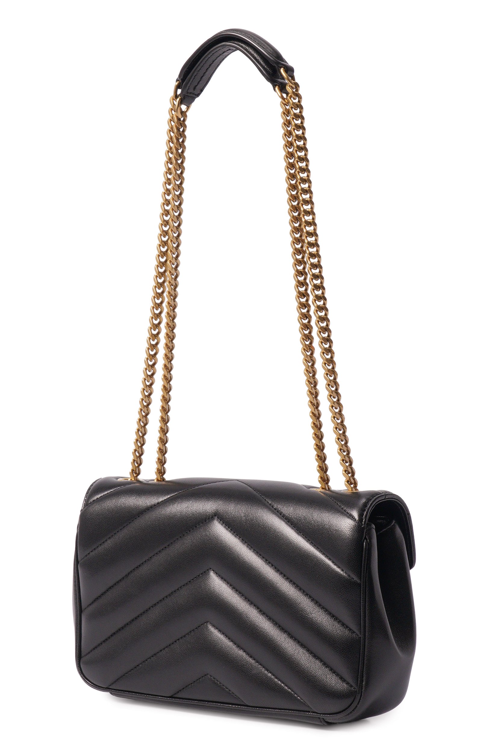 Сумка loulou small SAINT LAURENT черного цвета по цене 354000 руб., арт. 801437/AAEAX, фото 4 Сумка loulou small SAINT LAURENT, арт. 801437/AAEAX, фото 4
