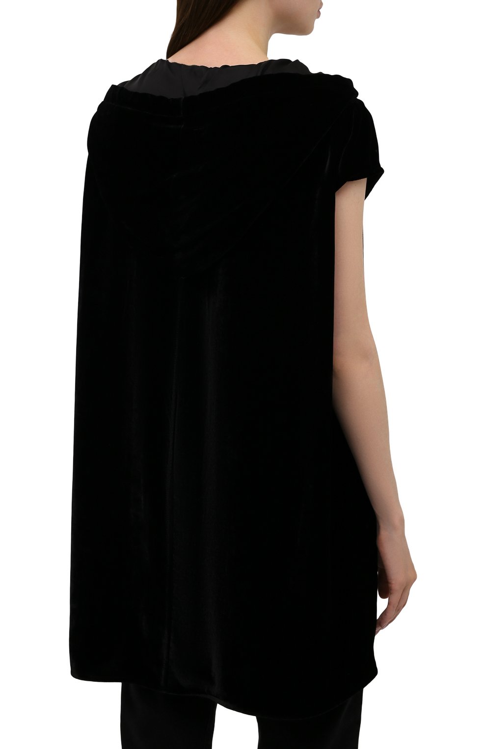 Топ из вискозы и шелка RICK OWENS черного цвета по цене 96550 руб., арт. RP02A7533/V, фото 4 Топ из вискозы и шелка RICK OWENS, арт. RP02A7533/V, фото 4