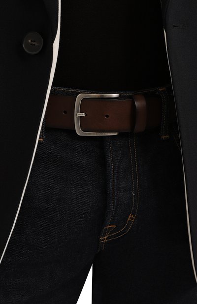Кожаный ремень BOSS темно-коричневого цвета по цене 11950 руб., арт. 50471321, фото 2 Кожаный ремень BOSS, арт. 50471321, фото 2