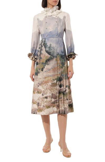 Шелковое платье the north face x gucci GUCCI, арт. 671194 ZAHRC, фото 3