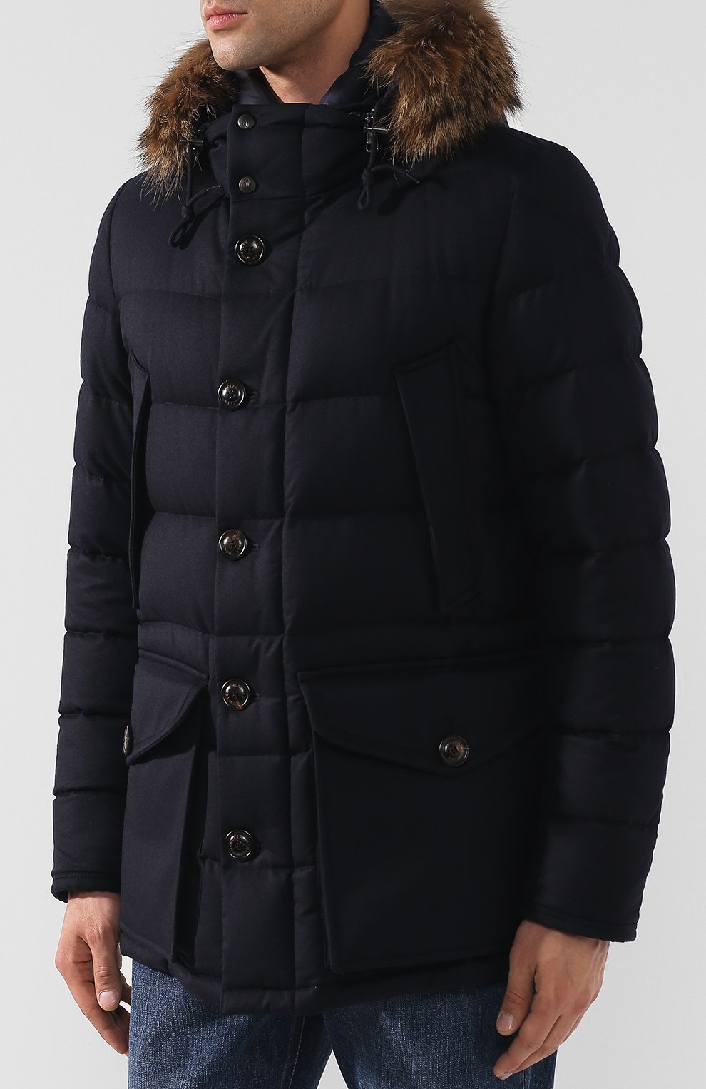 Пуховик rethe с отделкой из койота MONCLER, арт. D2-091-41372-20-54272, фото 3