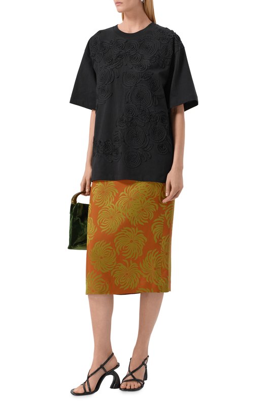 Хлопковая футболка Dries Van Noten 011119-2603-900 Чёрный  011119-2603-900 Фото 2