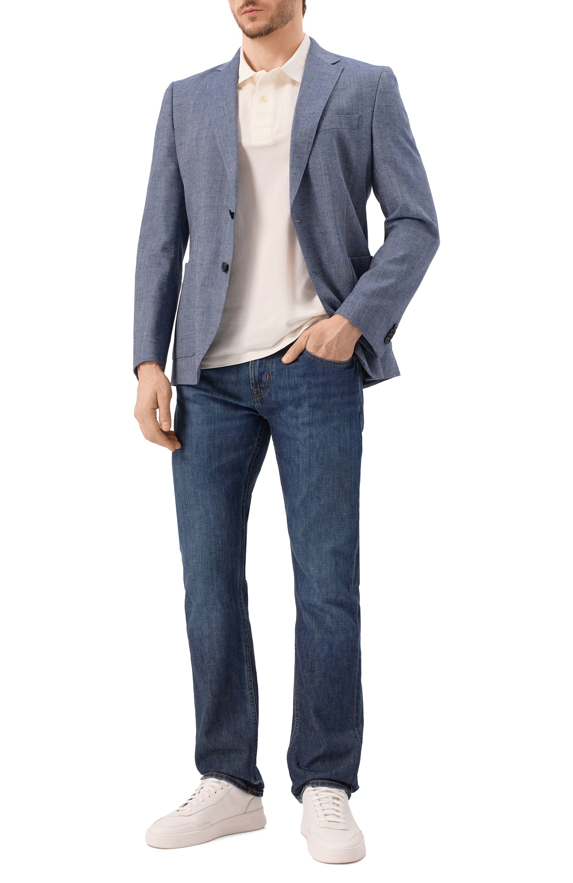 Пиджак из шерсти и хлопка BOSS, арт. 50535047, фото 3