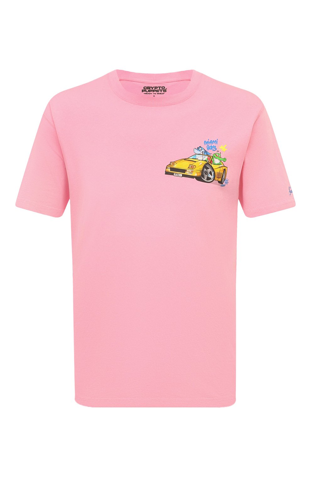 Хлопковая футболка MC2 SAINT BARTH розового цвета по цене 9795 руб., арт. STBM TSHIRT MAN/TSHM001/02203B, фото 1 Хлопковая футболка MC2 SAINT BARTH, арт. STBM TSHIRT MAN/TSHM001/02203B, фото 1