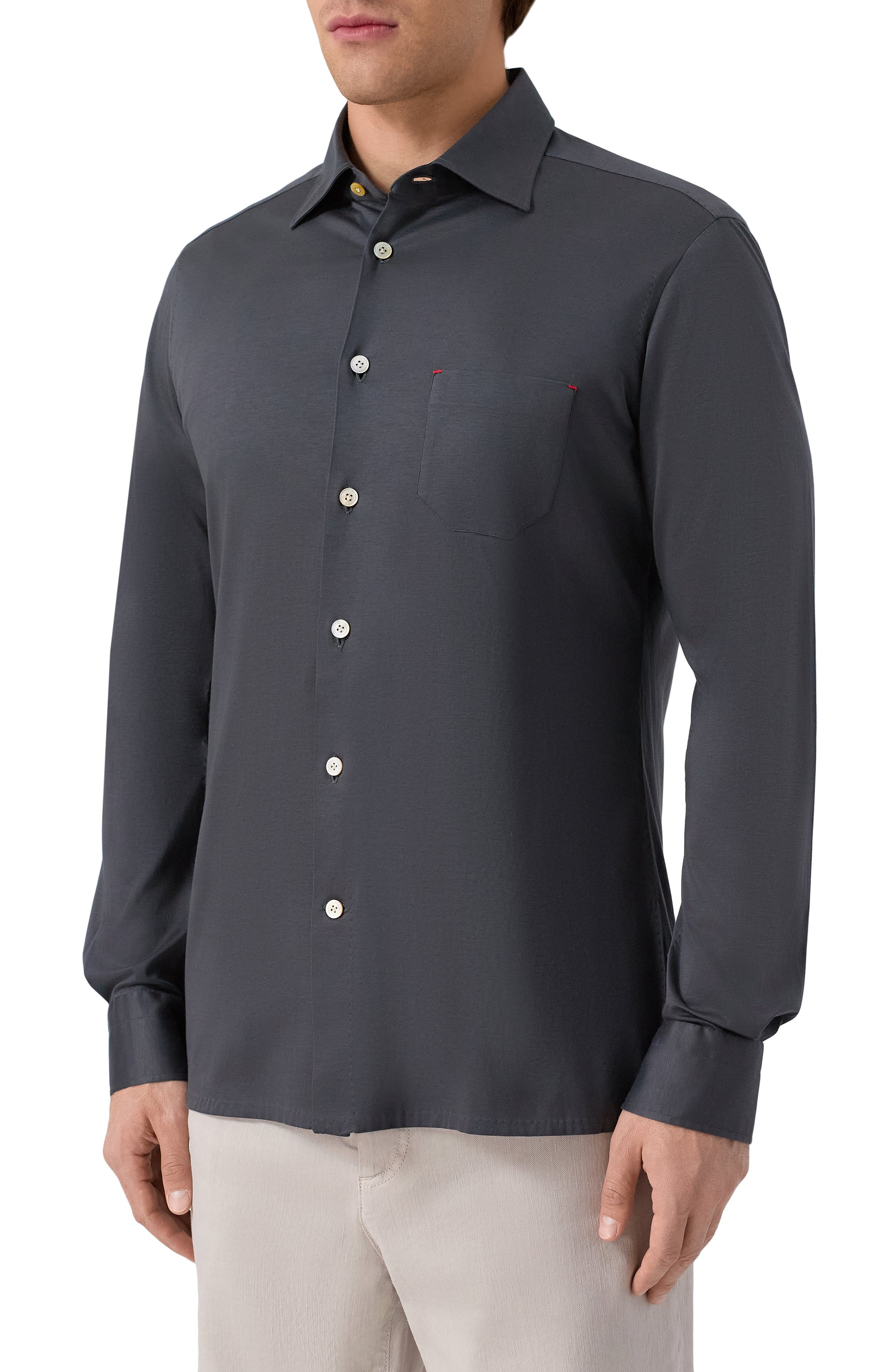 Хлопковая рубашка KITON, арт. UMCNERH0900011, фото 3