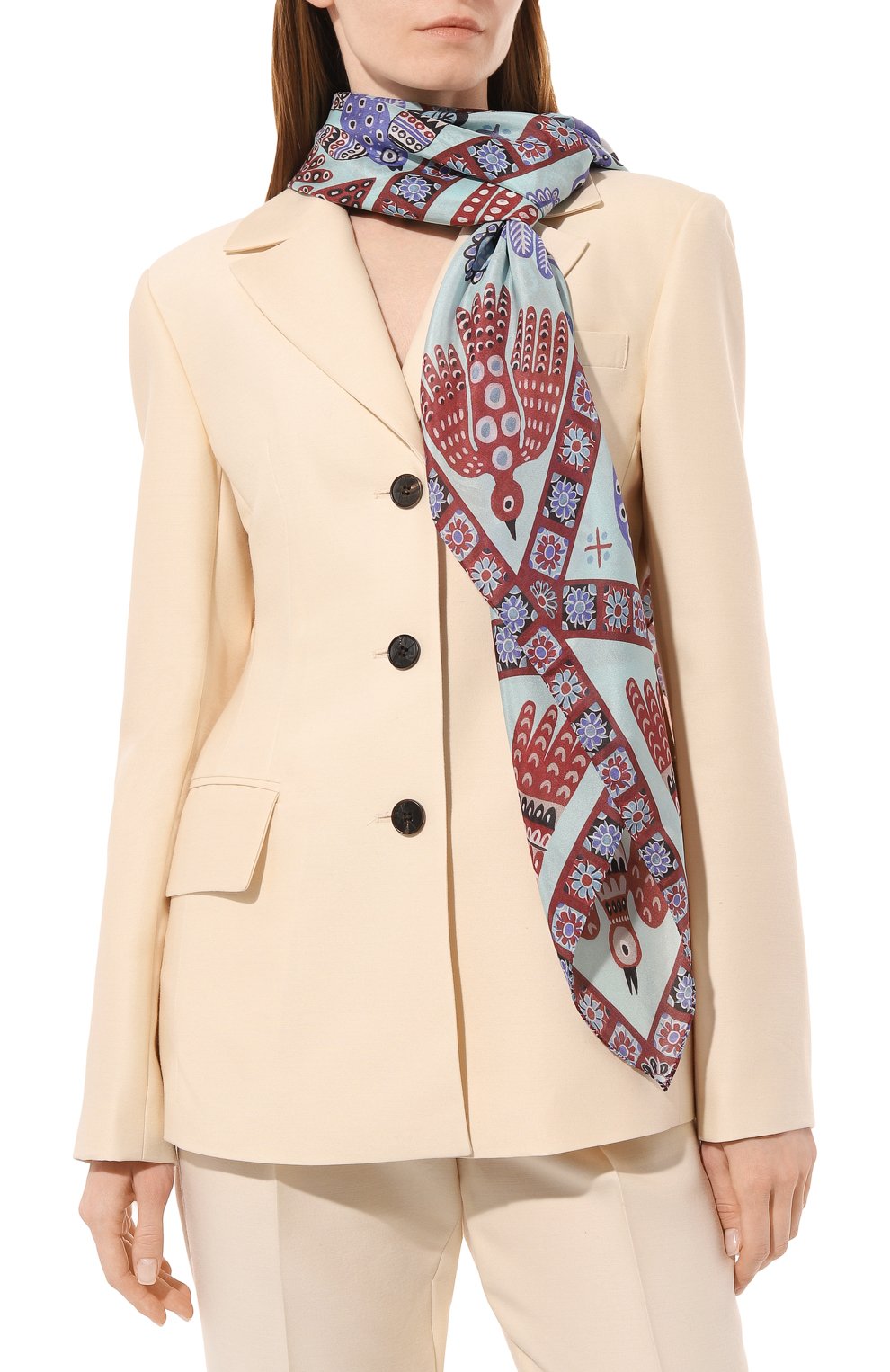 Шелковый платок небеса GOURJI, арт. T21SKY7BLR, фото 3