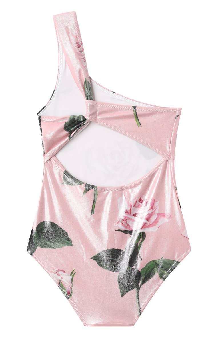Детского слитный купальник DOLCE & GABBANA розового цвета, арт. L5J857/0N04U/8-14 | Фото 2 (Нос: Не проставлено; Девочки Кросс-КТ: Купальники-пляж; Принт: С принтом; Материал внешний: Синтетический материал; Автоматизация состава: Проставлено; Материал подклада: Синтетический материал; Ростовка одежда: 8 лет | 128 см, 16 лет | 164 см, 13 - 15 лет | 158 см, 10 - 11 лет | 140 - 146см)