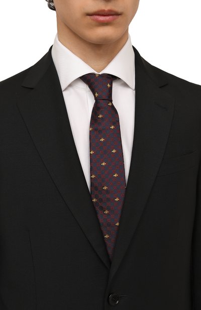 Шелковый галстук GUCCI, арт. 545078 4E002, фото 2