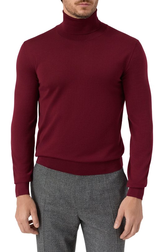 Шерстяная водолазка Dolce & Gabbana GXW05T/JCVZS Бордовый  GXW05T/JCVZS Фото 3