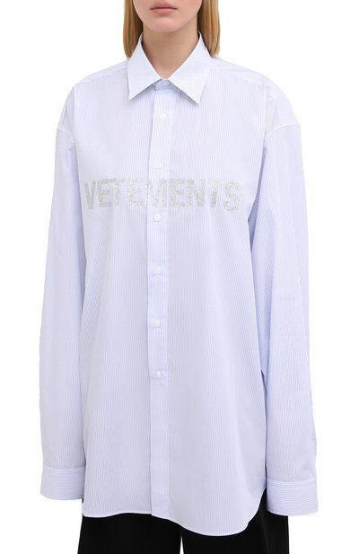 Хлопковая рубашка VETEMENTS, арт. UAH21SH067 1012/W, фото 3