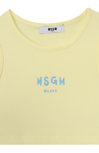 Хлопковая майка MSGM KIDS, арт. S6MSJGT0011, фото 3