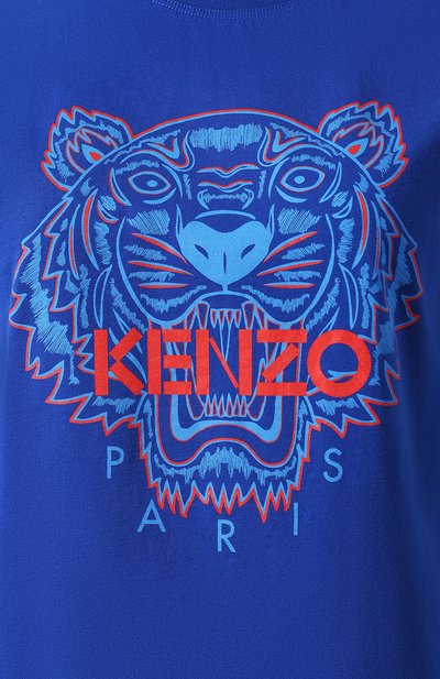 Хлопковое платье KENZO синего цвета по цене 13050 руб., арт. 2R07064YE, фото 5 Хлопковое платье KENZO, арт. 2R07064YE, фото 5