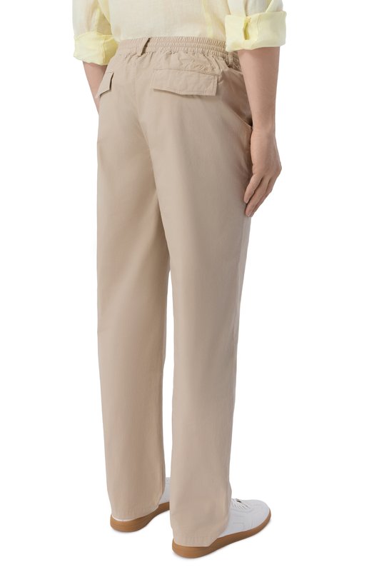 Хлопковые брюки MC2 Saint Barth REL0001-00535L/RELAIS Бежевый  REL0001-00535L/RELAIS Фото 4