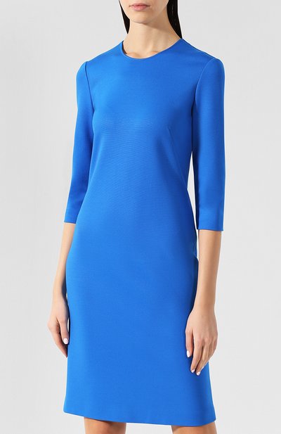 Платье с укороченным рукавом EMILIO PUCCI синего цвета по цене 82700 руб., арт. 9ERH01/9E617, фото 3 Платье с укороченным рукавом EMILIO PUCCI, арт. 9ERH01/9E617, фото 3