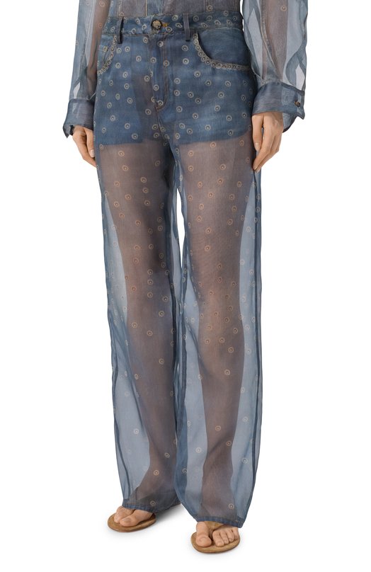 Шелковые брюки Haikure HEW033300R002PR001/B0NNIE SILK Голубой  HEW033300R002PR001/B0NNIE SILK Фото 3