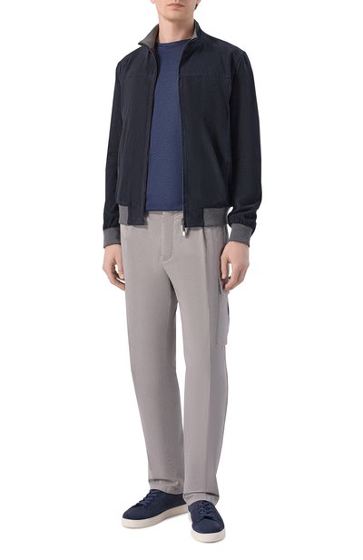 Хлопковые брюки-карго KITON серого цвета по цене 121000 руб., арт. UP0005K0600H, фото 2 Хлопковые брюки-карго KITON, арт. UP0005K0600H, фото 2