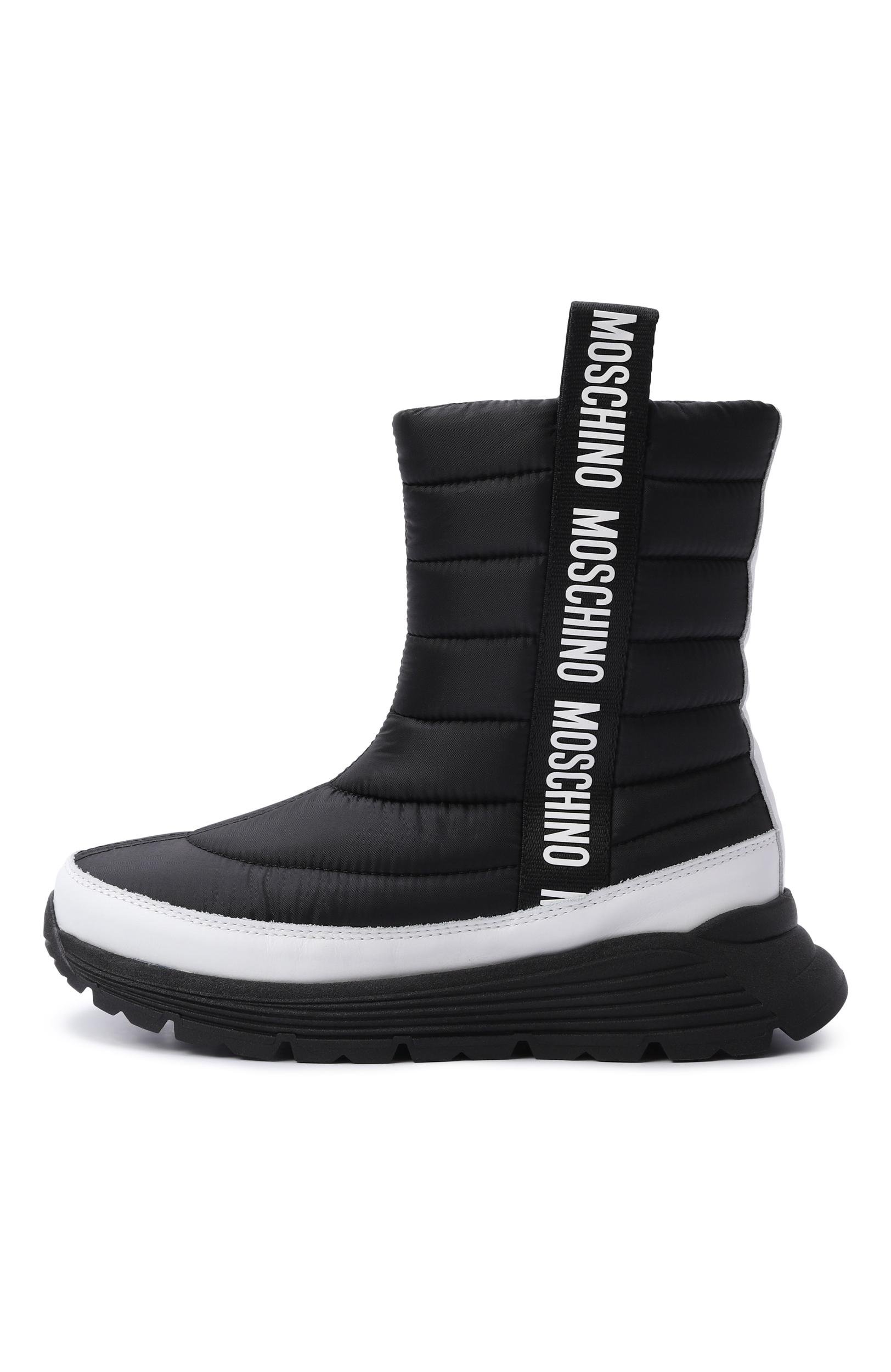 Утепленные сапоги MOSCHINO черного цвета по цене 36050 руб., арт. 84186/VAR2, фото 2 Утепленные сапоги MOSCHINO, арт. 84186/VAR2, фото 2
