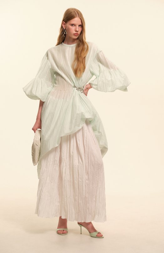 Хлопковое платье Jil Sander J02CT0464-J45014 Зелёный  J02CT0464-J45014 Фото 7
