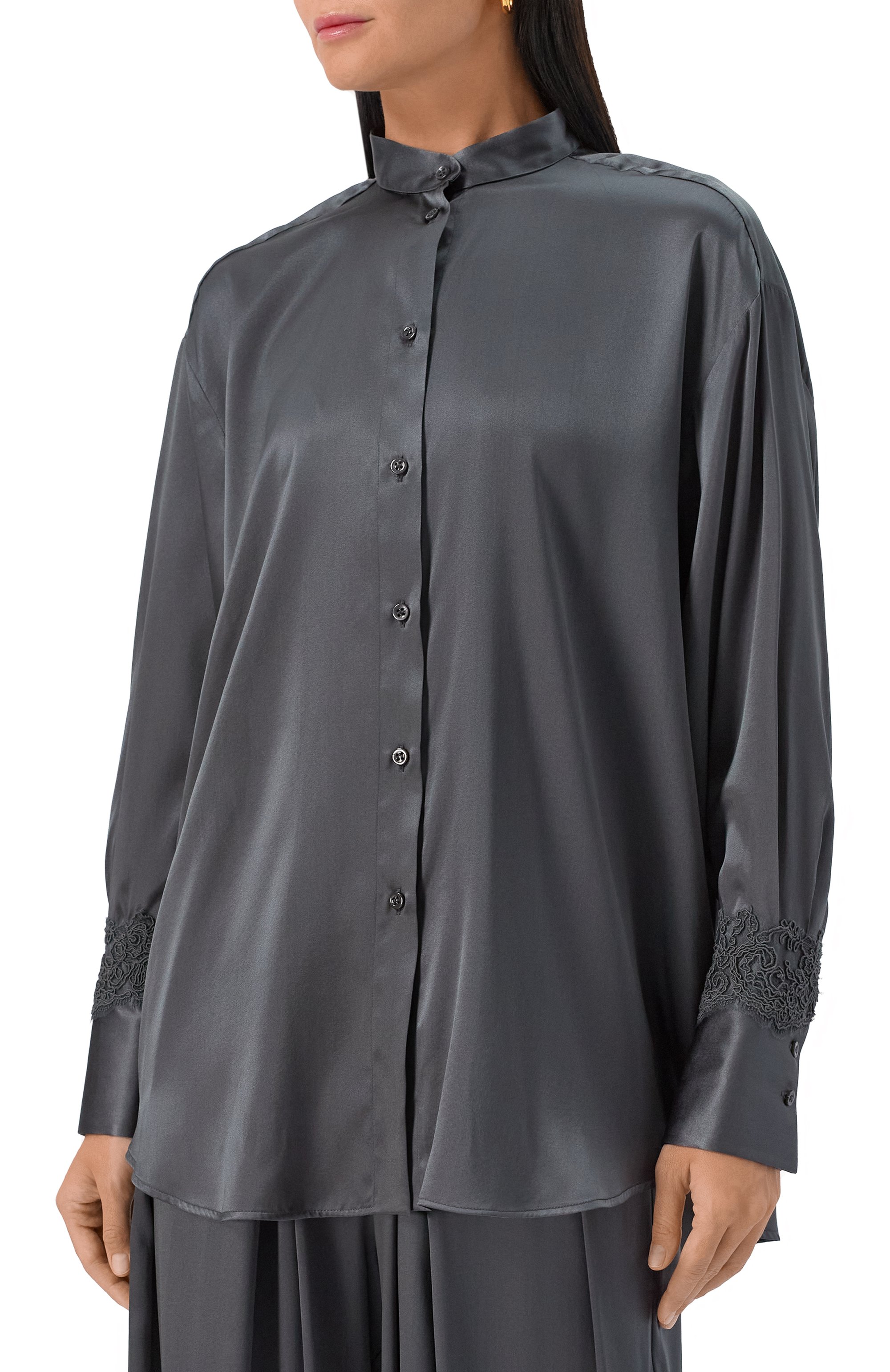 Атласная блузка ERMANNO SCERVINO, арт. D474K604TBW, фото 3