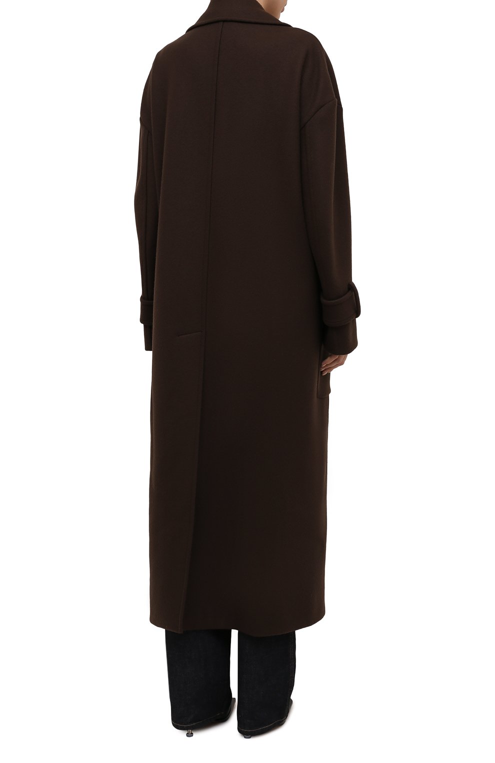 Шерстяное пальто THE ATTICO темно-коричневого цвета по цене 227000 руб., арт. 214WCC21/W025, фото 4 Шерстяное пальто THE ATTICO, арт. 214WCC21/W025, фото 4