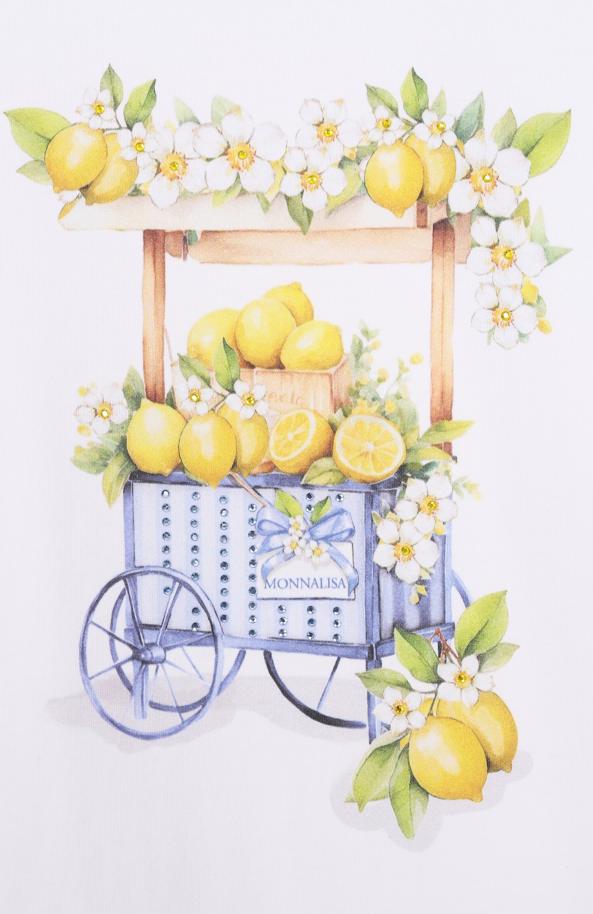 Хлопковая футболка MONNALISA, арт. 11G624, фото 3