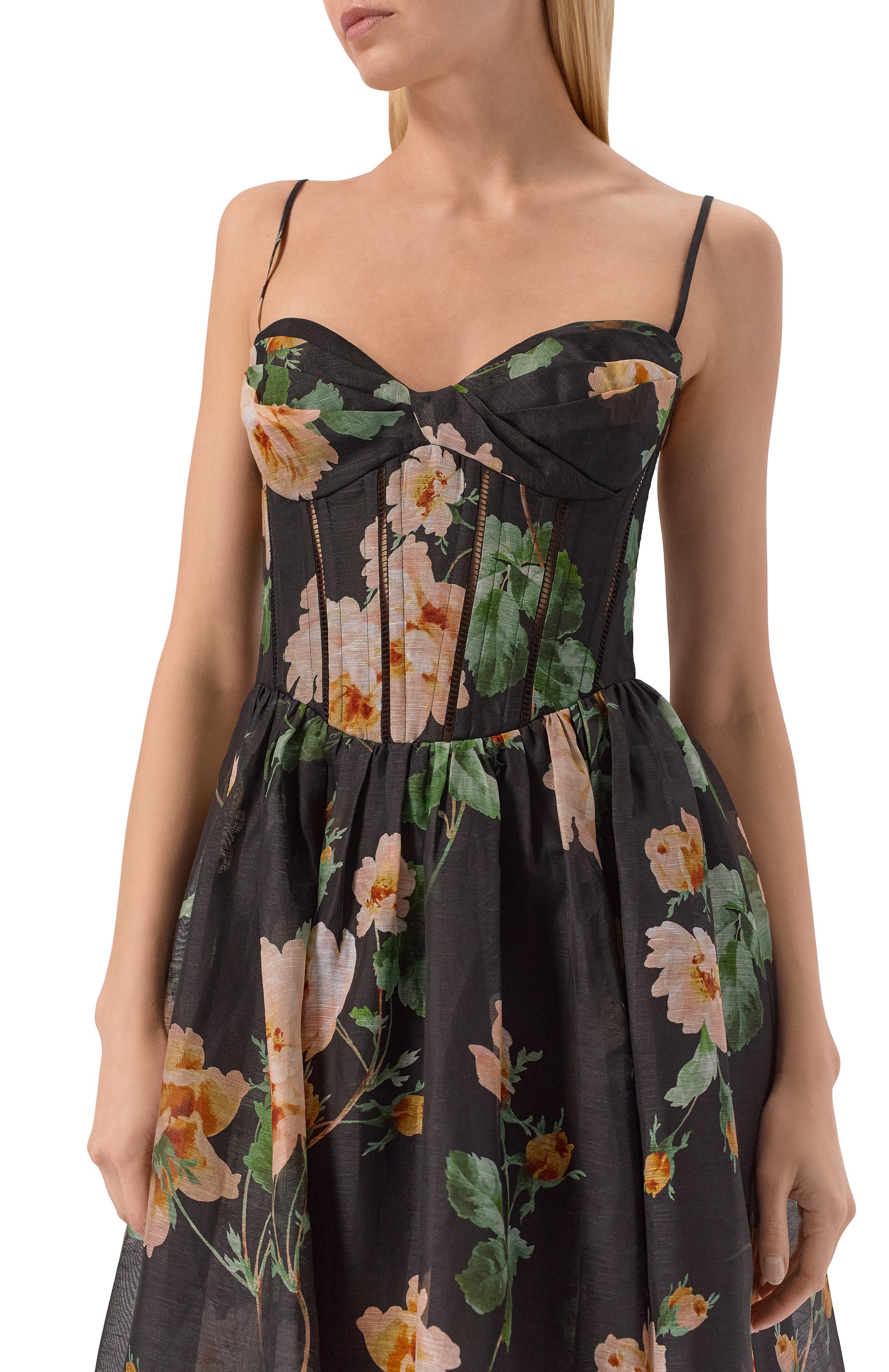 Платье изо льна и шелка ZIMMERMANN, арт. 8178DS261, фото 4