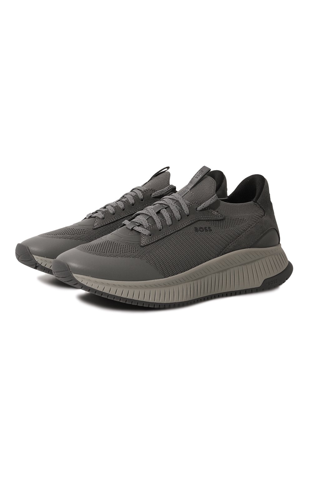 Комбинированные кроссовки TTNM EVO BOSS цвет серый купить в ЦУМ