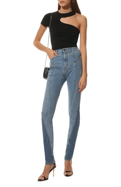 Джинсы MUGLER голубого цвета по цене 59950 руб., арт. 21W6PA0326247, фото 2 Джинсы MUGLER, арт. 21W6PA0326247, фото 2