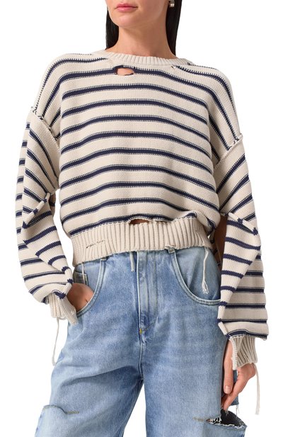 Хлопковый свитер MM6, арт. S52HL0042/M13080, фото 3