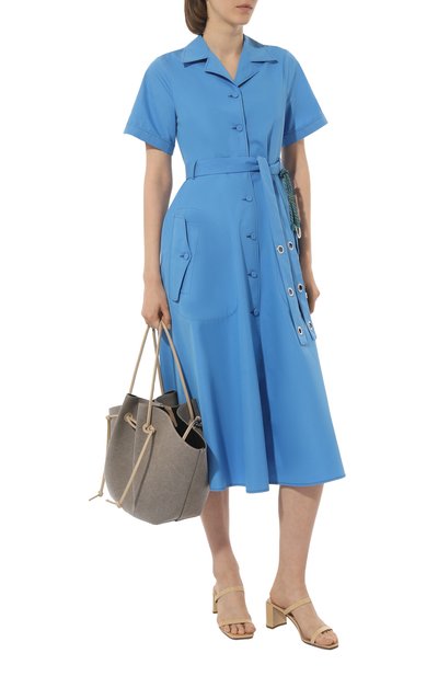 Хлопковое платье BEATRICE .B голубого цвета по цене 39100 руб., арт. 23FE6041P0P23, фото 2 Хлопковое платье BEATRICE .B, арт. 23FE6041P0P23, фото 2