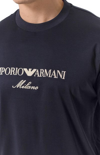 Футболка из лиоцелла и хлопка EMPORIO ARMANI, арт. EM001033/AF10017, фото 5