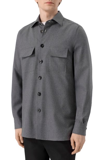 Шерстяная рубашка KITON, арт. UMC016K0124G02, фото 3