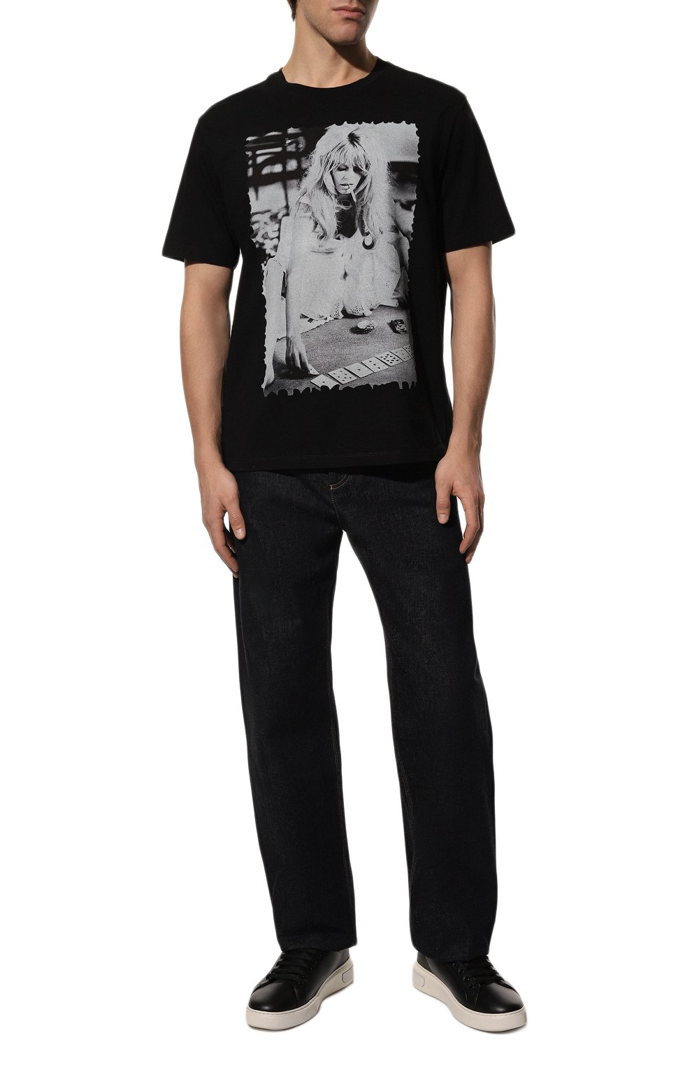 Хлопковая футболка BISIBIGLIO черного цвета по цене 11000 руб., арт. BRIG CARTE/2212 RIF (C0TT0NE PESANTE), фото 2 Хлопковая футболка BISIBIGLIO, арт. BRIG CARTE/2212 RIF (C0TT0NE PESANTE), фото 2