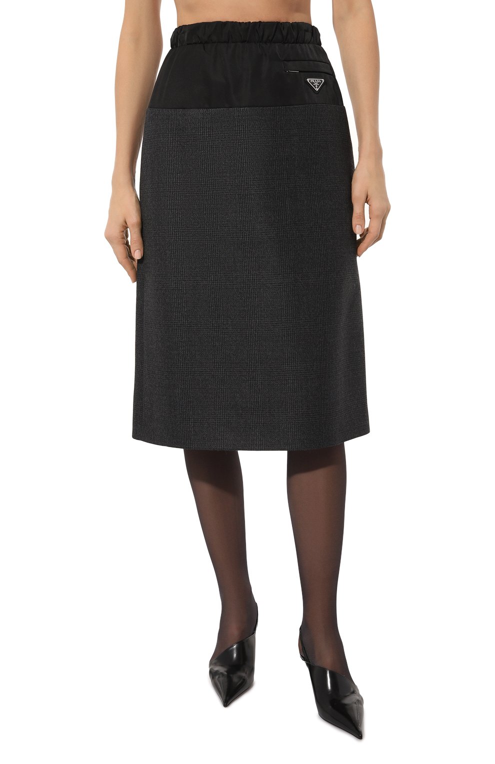 Шерстяная юбка PRADA, арт. P198S-1ZJU-F0806-212, фото 3