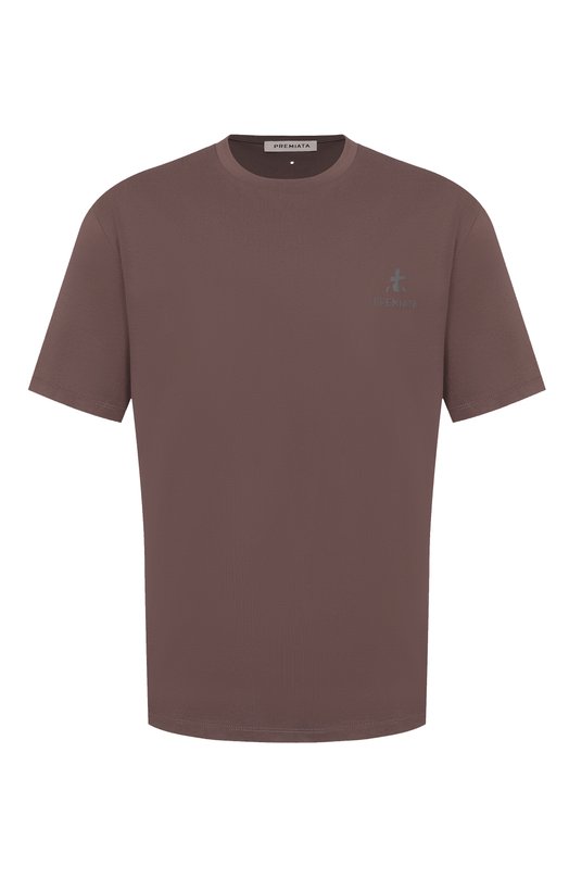 Хлопковая футболка Premiata PA1028/JERSEY Коричневый PA1028/JERSEY